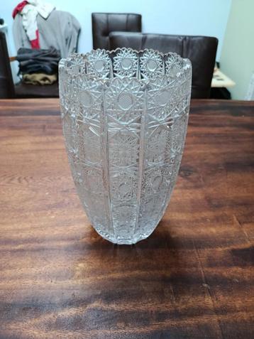 Magnifique vase en cristal à vendre !, Enlèvement ou Envoi, Comme neuf, Vert