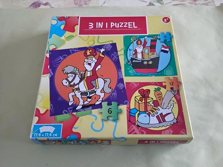 Sinterklaaspuzzels voor 3+(3 in 1), Kinderen en Baby's, Speelgoed | Kinderpuzzels, Gebruikt, Ophalen