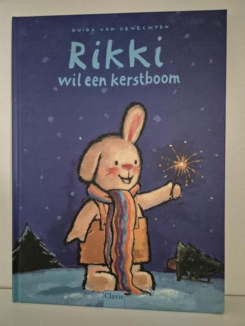 boek - Rikki wil een kerstboom - Guido van genechten, Boeken, Kinderboeken | Kleuters, Ophalen of Verzenden