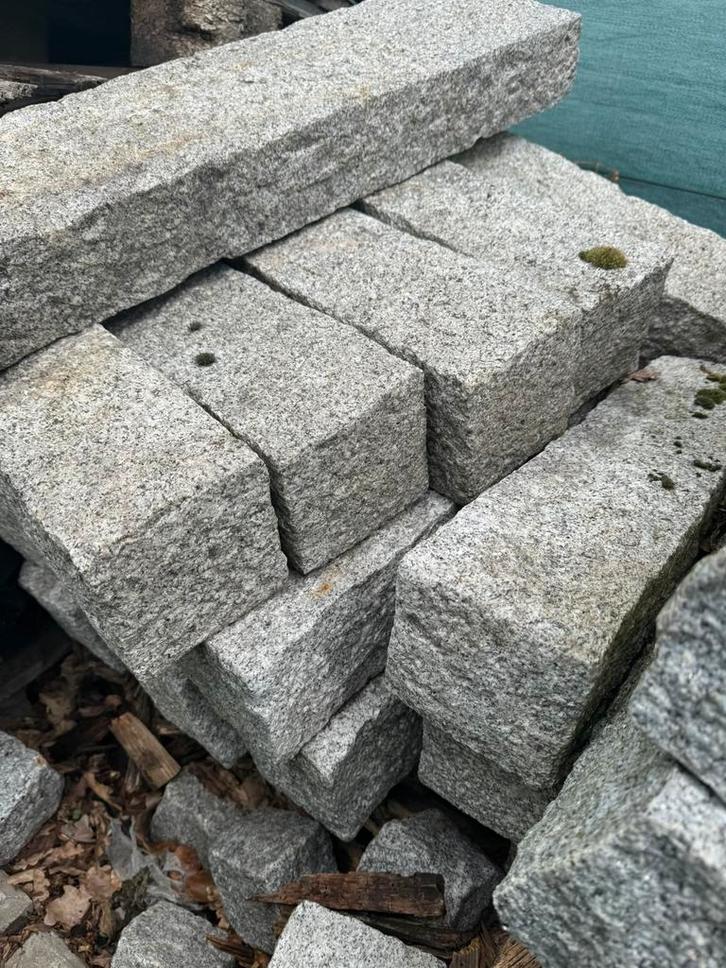 Graniet borduren palissade, Tuin en Terras, Bielzen en Borduren, Zo goed als nieuw, Ophalen