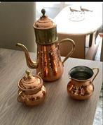 Vintage rood koperen koffieservies, Antiek en Kunst, Ophalen of Verzenden