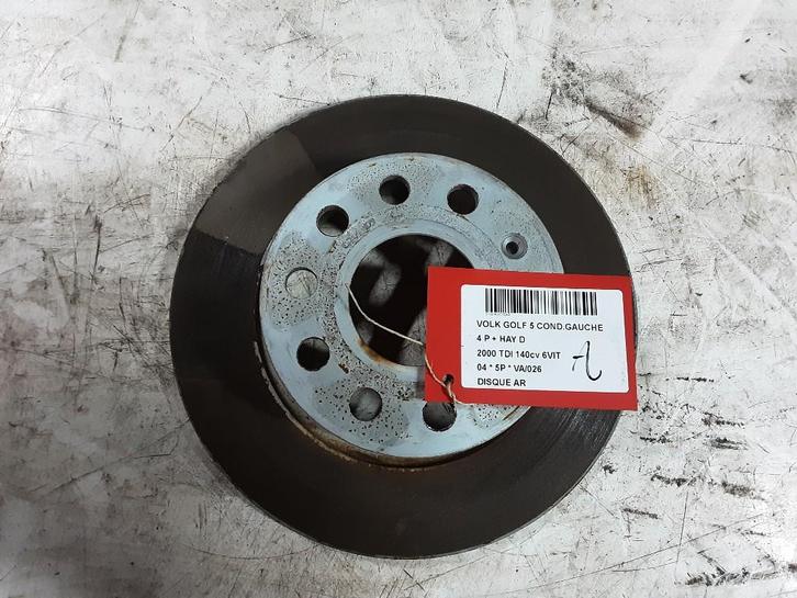 REMSCHIJF ACHTER Volkswagen Golf V (1K1) (02-2001/12-2010), Auto-onderdelen, Remmen en Aandrijving, Volkswagen, Gebruikt