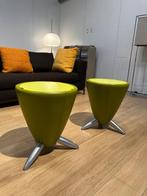 2x Leolux Tamtam Bongo Groen – NP: €1.200 p/st, Minder dan 50 cm, Rond, Ophalen of Verzenden, Zo goed als nieuw