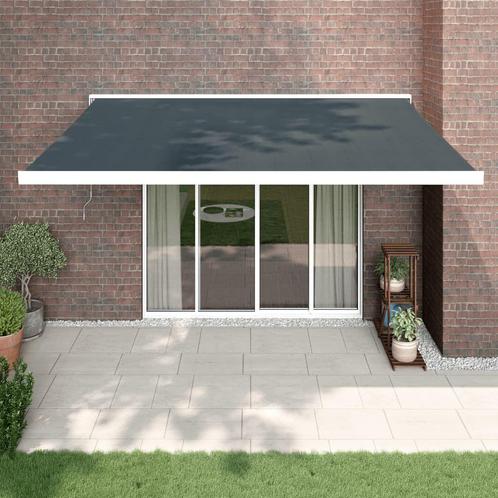 vidaXL Luifel uittrekbaar 4x3 m stof en aluminium antraciet, Tuin en Terras, Zonneschermen, Nieuw, Ophalen