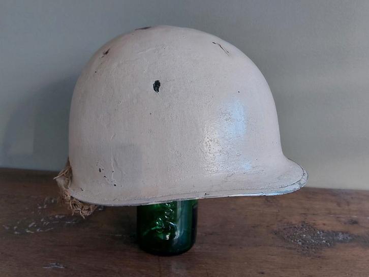 Casque US ww2 camo blanc., Verzamelen, Militaria | Tweede Wereldoorlog, Landmacht, Helm of Baret, Ophalen of Verzenden