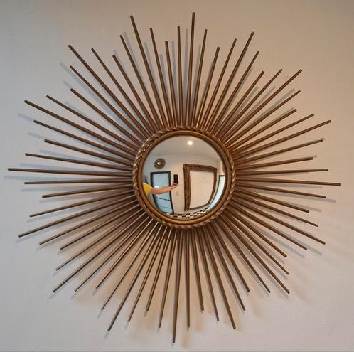 Miroir soleil convexe 70cm Chaty Vallauris signé, Antiek en Kunst, Antiek | Spiegels, Ophalen