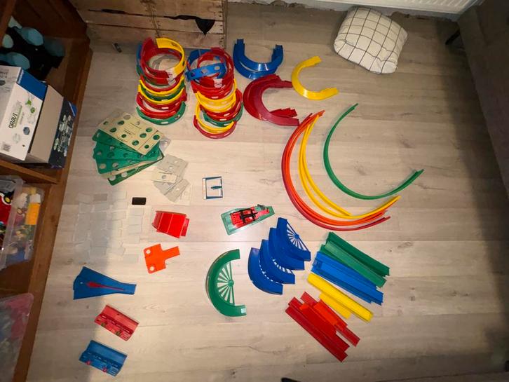 Vintage racebaan Darda, grote hoeveelheid, Kinderen en Baby's, Speelgoed | Racebanen, Gebruikt, Racebaan, Opwindmechanisme, Overige merken