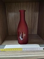 vase en verre rouge avec coeur transparent, Maison & Meubles, Accessoires pour la Maison | Vases, Comme neuf, Moins de 50 cm, Rouge