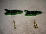 2 groene krokodillen met confetti in (nieuw) Als je aan het, Nieuw, Ophalen of Verzenden, Fopartikel
