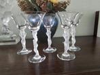 six verres style Lalique, Ophalen