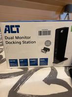ing station ACT dual monitor Full HD DVI-VGA adapter inc, Computers en Software, Docking station, Ophalen of Verzenden