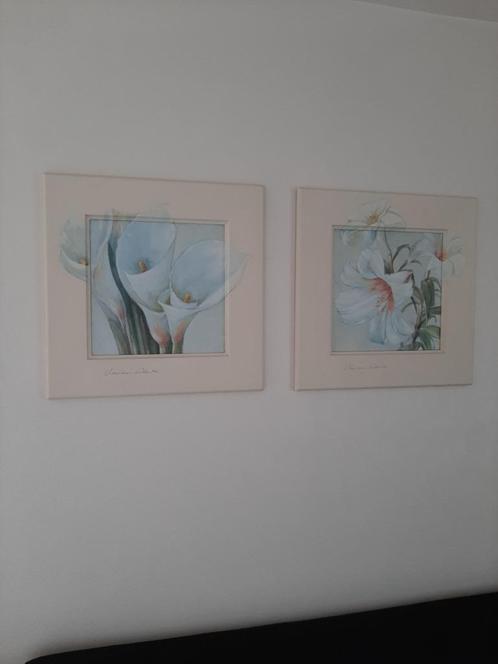 2 schilderijen Vivian White, 35€ voor de 2 samen,zie foto's, Huis en Inrichting, Woonaccessoires | Schilderijen, Tekeningen en Foto's