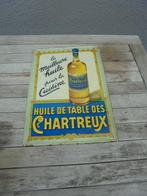 Ancienne publicité en étain Chartreux des années 1950, Enlèvement ou Envoi, Utilisé, Panneau publicitaire