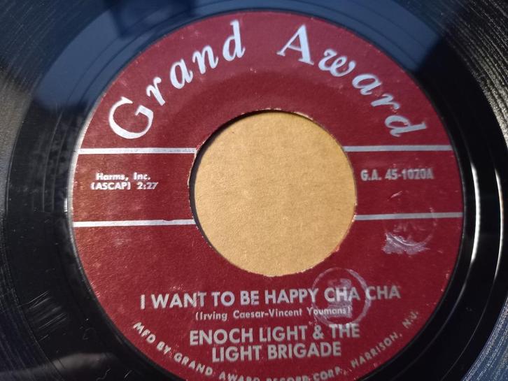 Enoch Light ‎– I Want To Be Happy Cha Cha / Cara Mia Cha Cha, Cd's en Dvd's, Vinyl Singles, Zo goed als nieuw, Single, Pop, 7 inch