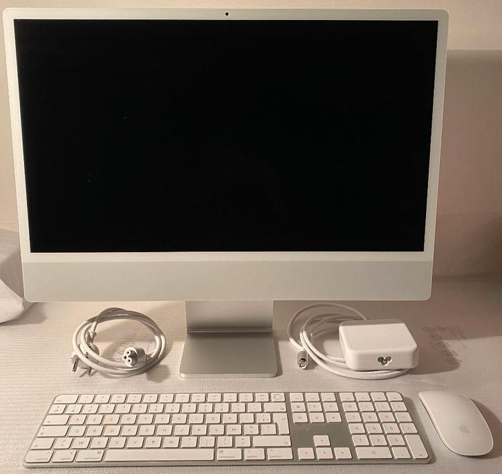 Te koop Apple iMac 24 inch M1 Silver, Computers en Software, Apple Desktops, Zo goed als nieuw, iMac, SSD, Onbekend, 16 GB, Ophalen