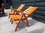 2 Vintage Herlag tuinstoelen, Tuin en Terras, Tuinstoelen, Ophalen, Gebruikt, Overige materialen, Verstelbaar