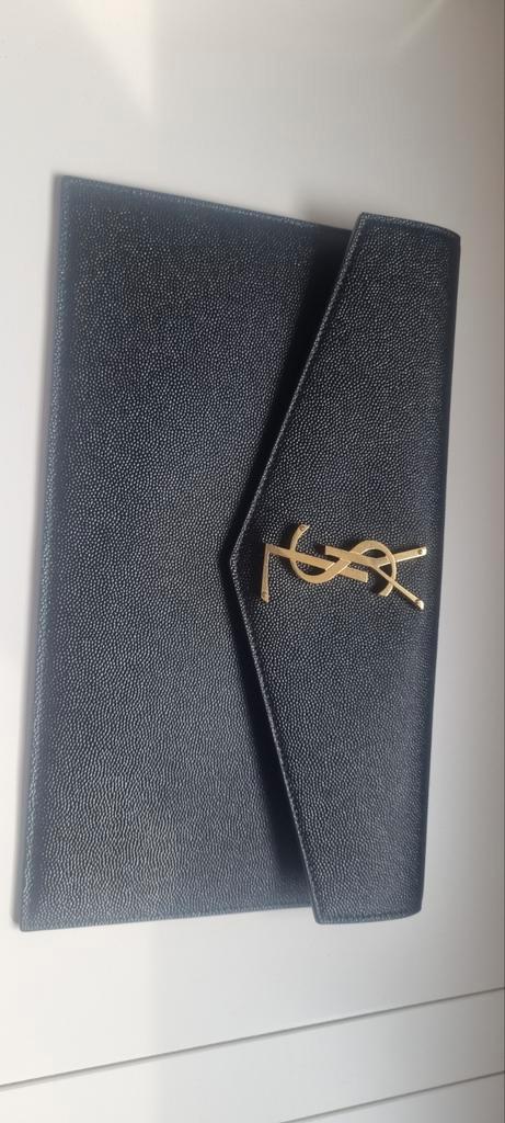 Clutch enveloppe YSL uptown, Handtassen en Accessoires, Tassen | Damestassen, Zo goed als nieuw, Avondtasje, Zwart, Ophalen
