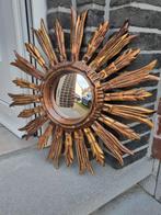 Zonnespiegel hout 52 cm, Huis en Inrichting, Woonaccessoires | Spiegels, Minder dan 50 cm, Gebruikt, Rond, Ophalen of Verzenden