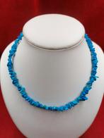 Natuurlijke turquoise ketting, Handtassen en Accessoires, Kettingen, Ophalen of Verzenden, Nieuw, Blauw, Met edelsteen