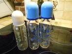 Papflesjes - Zuigflesjes 2 glazen en plastiek, Utilisé, Chauffe-biberons et petits pots, Enlèvement ou Envoi