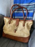 Handtas Masimo Dutti gevlochten leder, beige en bruin, Ophalen of Verzenden, Gebruikt, Beige, Schoudertasje