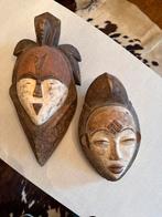 Afrikaans houten maskers – handgesneden, Antiek en Kunst, Kunst | Niet-Westerse kunst, Ophalen