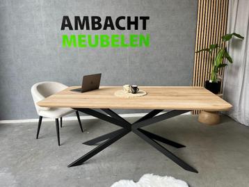 Massief Eiken eettafel Tafel Eetkamer tafels eikenhout ACTIE beschikbaar voor biedingen