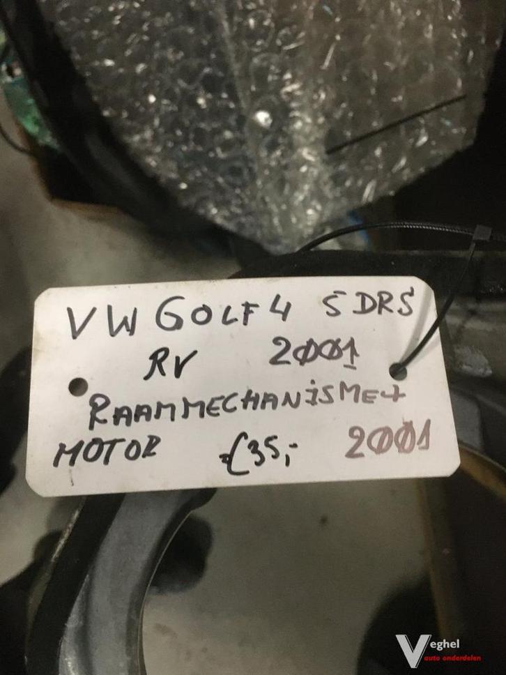 Vw Golf 4 5drs 2001 Elektr. Raammechanisme met motor Rechtsv, Auto-onderdelen, Ruiten en Toebehoren, Gebruikt, Ophalen of Verzenden