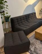 Ethnicraft sofa's N701(3+3+ footstool), Ophalen, Zo goed als nieuw, Stof, Design