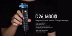XTAR D26 Divelight 1600s “Nieuw” aan 100€ - Ecocheques, Nieuw, Ophalen of Verzenden, Duiklamp