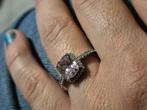 Fijne stralende dames ring met roze steen maat 54, Bijoux, Sacs & Beauté, Bagues, Enlèvement ou Envoi, Comme neuf, Rose