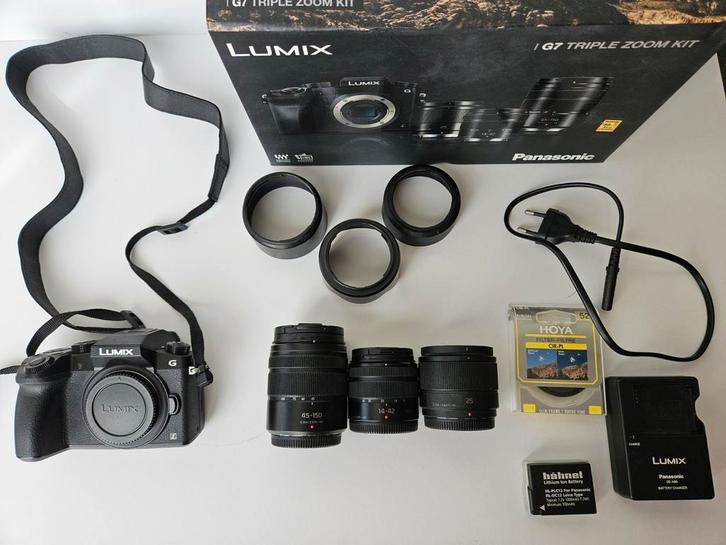 Lumix G7 triple zoom kit, Audio, Tv en Foto, Fotocamera's Digitaal, Zo goed als nieuw, Ophalen