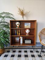 Vintage midcentury boekenkast | open kast | retro, Ophalen, Met plank(en), Gebruikt, 100 tot 150 cm