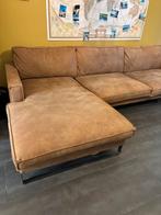 Cognac bruin leren zetel/ sofa, Ophalen, Zo goed als nieuw