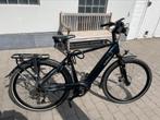 Elektrische herenfiets blauw, Fietsen en Brommers, Elektrische fietsen, 50 km per accu of meer, Zo goed als nieuw, Ophalen