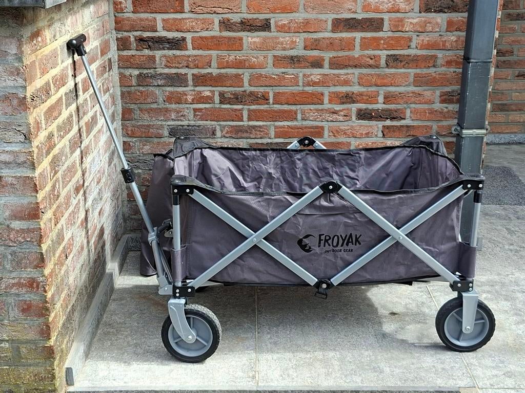 Bolderkar froyak grijs l 90 h 52  50 br zo goed als nieuw, Ophalen, Opvouwbaar, Zo goed als nieuw