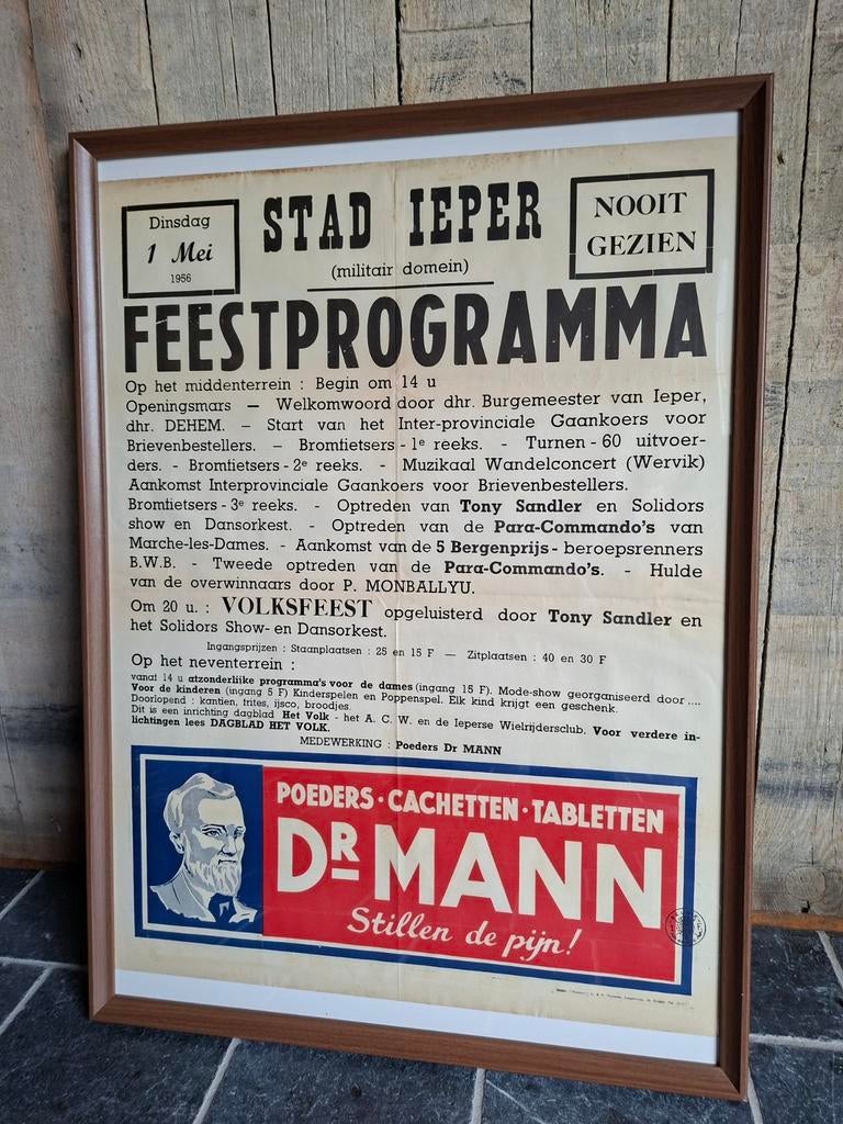 Affiche Ieper 1956, Ophalen