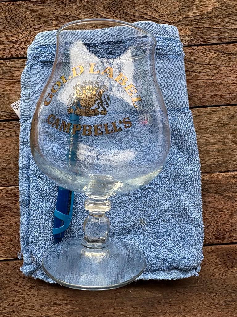 Campbell's Gold Label, Collections, Marques de bière, Utilisé, Verre ou Verres, Autres marques, Enlèvement ou Envoi