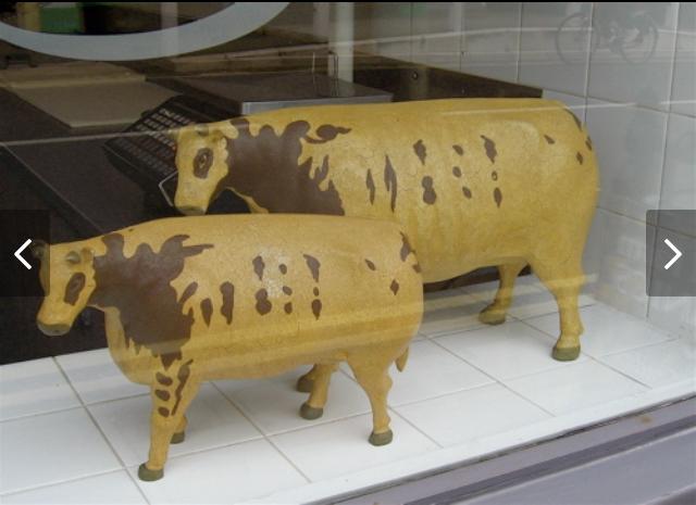 antique Butchers display 1940’s / antiek slagerijbeeld, Verzamelen, Beelden en Beeldjes, Zo goed als nieuw, Dier, Ophalen of Verzenden