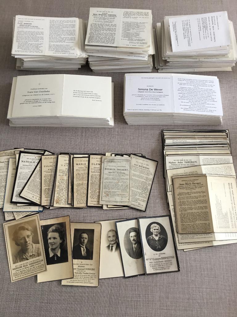 1000 Doodsprentjes van Meulebeke (bij Tielt), Verzenden, Bidprentje