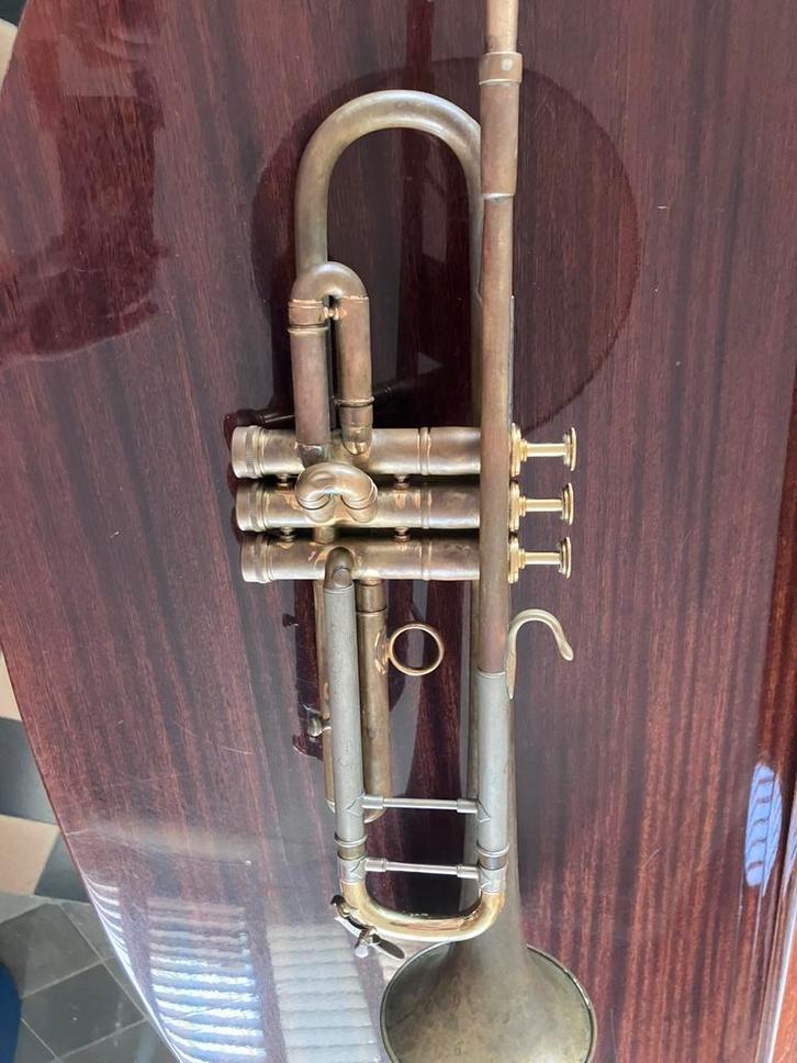 Unieke zelfbouw trompet, Muziek en Instrumenten, Blaasinstrumenten | Trompetten, Gebruikt, Ophalen