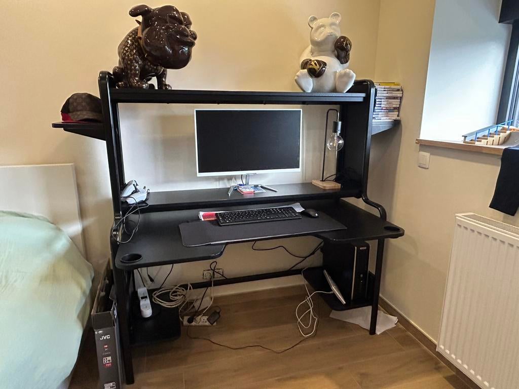 Bureau de gamer, Maison & Meubles, Bureaux, Enlèvement, Comme neuf, Noir