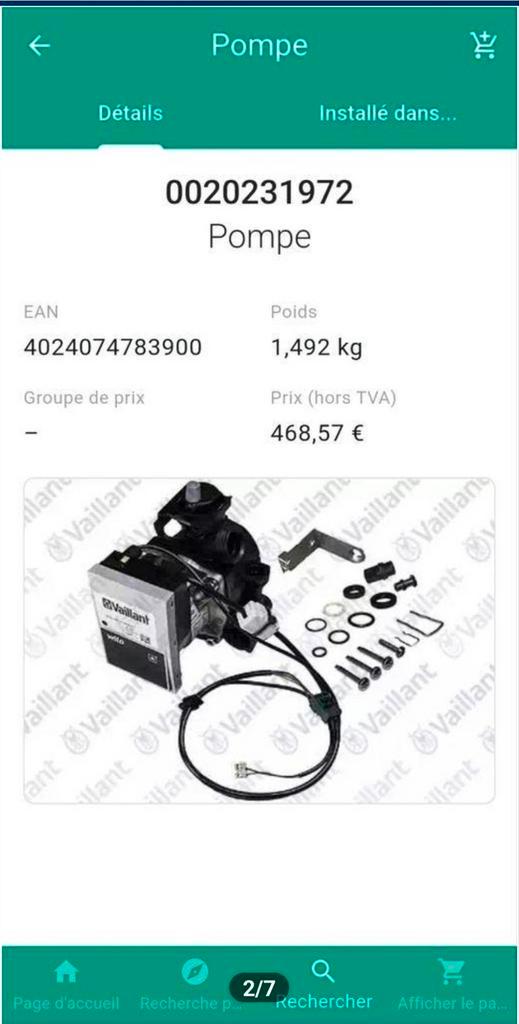 Pompe Vaillant ecoTEC Plus et Pro 100% neuve., Collections, Collections Autre, Neuf, Enlèvement ou Envoi