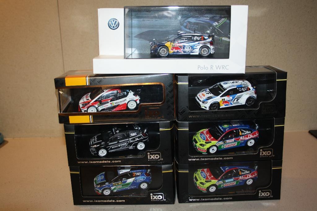 7 x 1:43 J.M. Latvala - M.Antttila rally WRC.Ford,volkswagen, Ophalen of Verzenden, Zo goed als nieuw, Auto