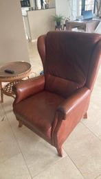 Zetel leder bekleding old school, Ophalen, Gebruikt