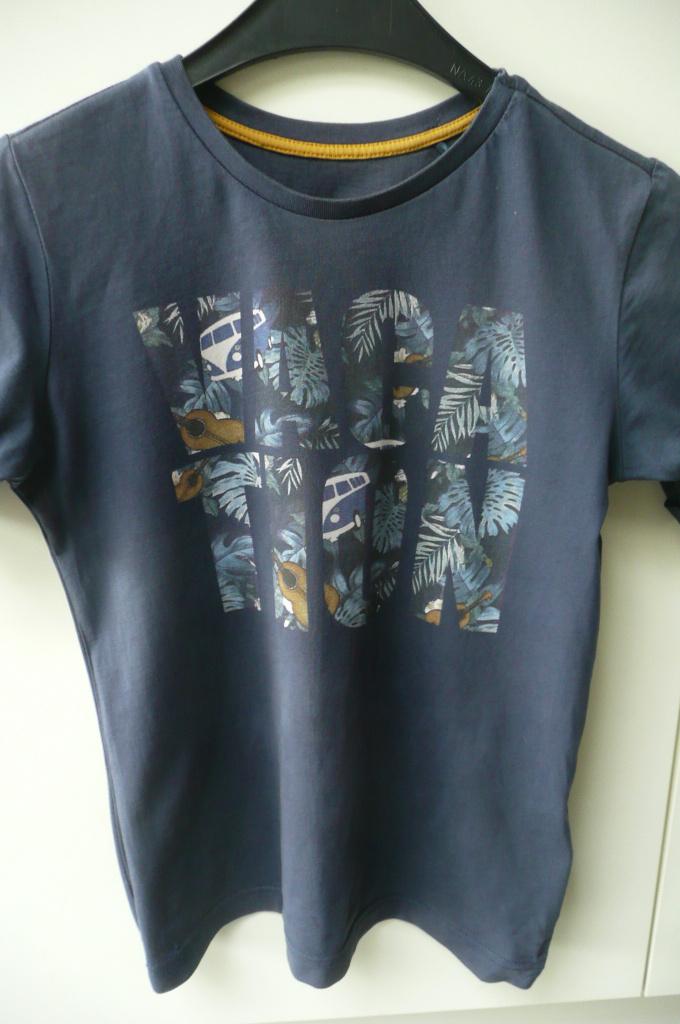 Blauw T-shirt JBC (K318), Kinderen en Baby's, Kinderkleding | Maat 134, Gebruikt, Jongen of Meisje, Ophalen of Verzenden, Shirt of Longsleeve