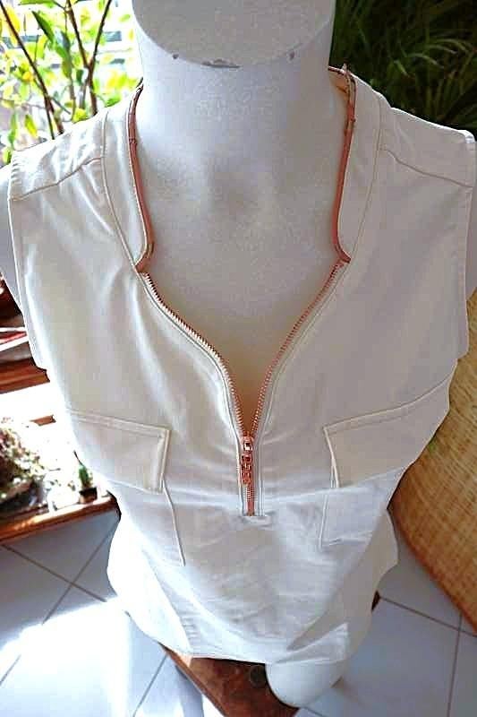 leuk crème wit blouse top, Maat 38/40 (M), Wit, Ophalen of Verzenden, Zonder mouw