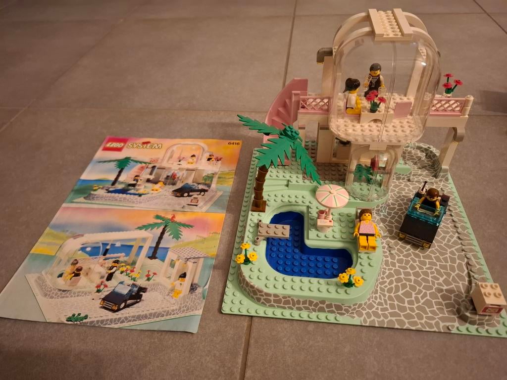 Lego 6416 set: poolside paradise, Kinderen en Baby's, Speelgoed | Duplo en Lego, Ophalen, Lego, Zo goed als nieuw, Inclusief minifiguren