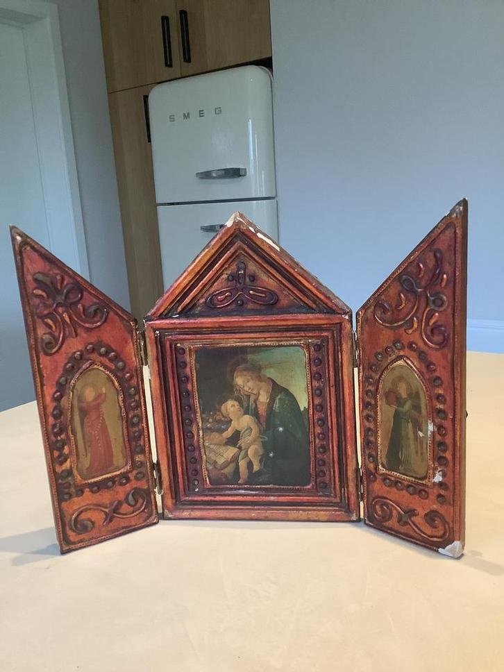 Triptyque religieux ancien - œuvre d'art triptyque, Antiquités & Art, Antiquités | Objets religieux, Enlèvement ou Envoi