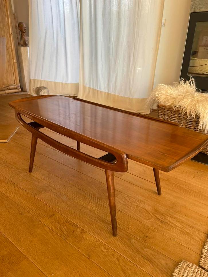 Originele mid-century salontafel design jaren 60 70, Huis en Inrichting, Tafels | Salontafels, Zo goed als nieuw, Ophalen